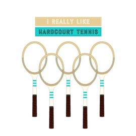 Dames tennis t-shirt - I really like hardcourt tennis