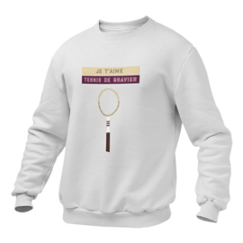 Dames tennis sweater - Je t'aime tennis de gravier