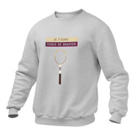 Dames tennis sweater - Je t'aime tennis de gravier