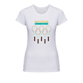 Dames tennis t-shirt - I really like hardcourt tennis
