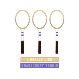Dames tennis t-shirt - I really like grasscourt tennis