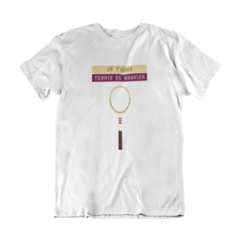 Tennis t-shirt - Je t'aime tennis de gravier