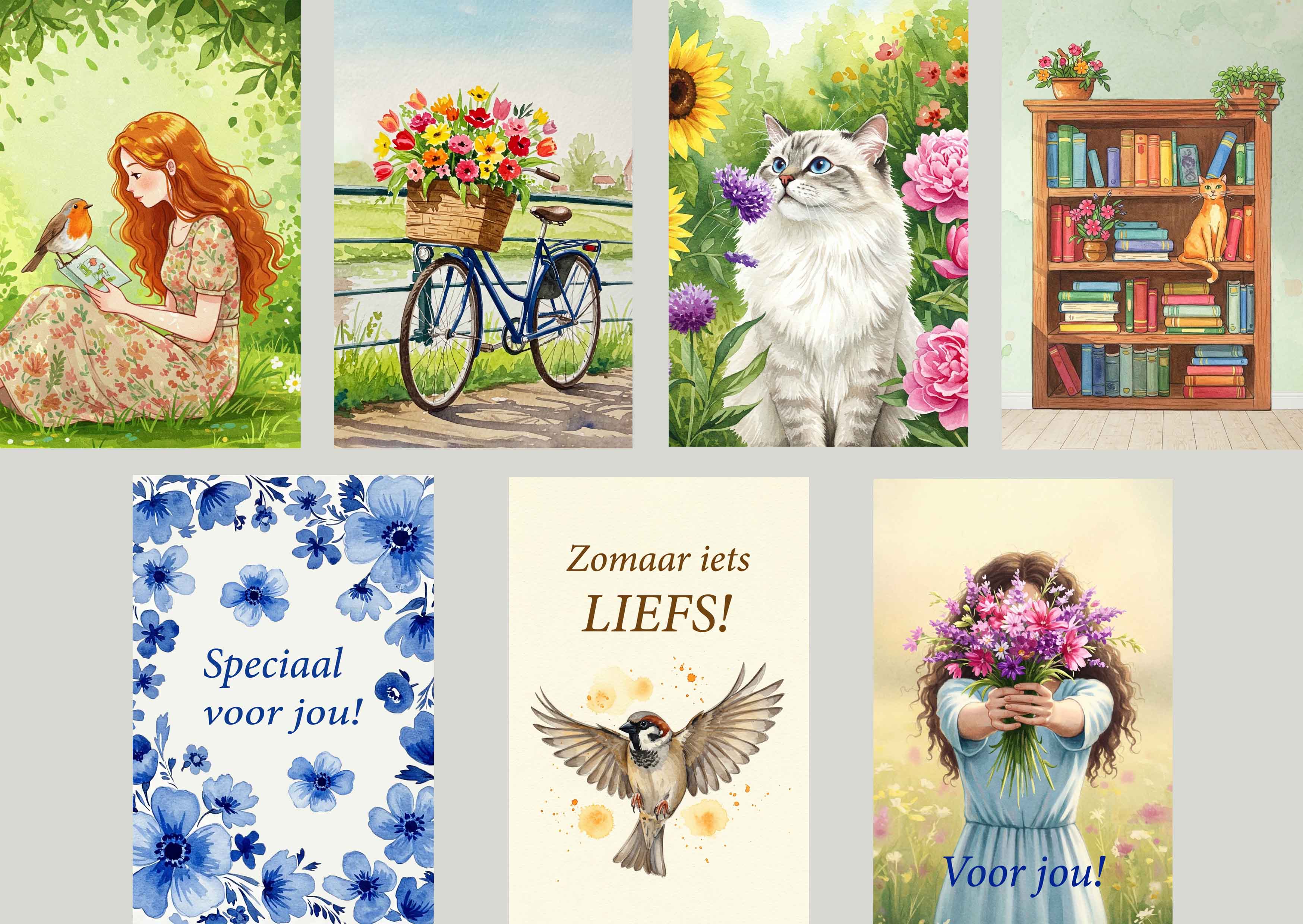 Set of 7 mini cards
