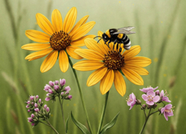 Bloemen en insecten - Bij