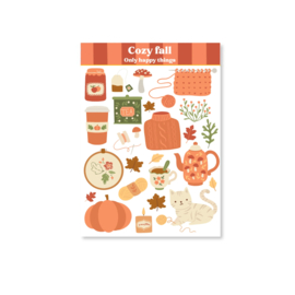 Stickervel Cozy fall