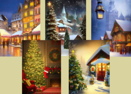 Postcard set Nostalgic Christmas