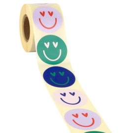 Ronde sticker Smiley assorti 10 stuks