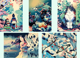 Postcard set - Japanese art