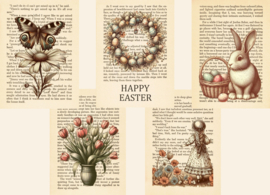Postcard set Spring vintage book