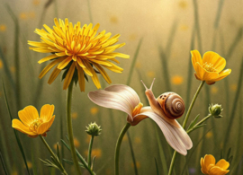 Bloemen en insecten - Slak