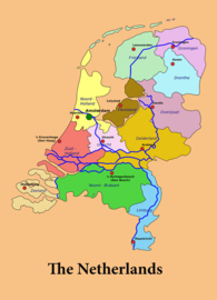 De kaart van Nederland