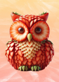 Fruit animals - Strawberry owl