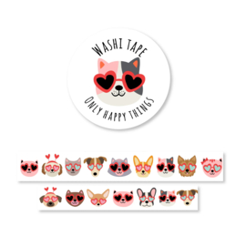 Washi tape Pawsome love