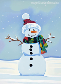 Colorful snowman