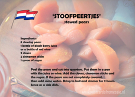 Recipe postcard - Stoofpeertjes