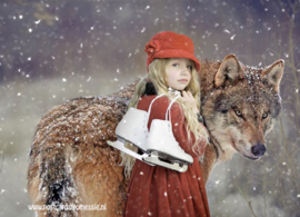 Child with wolf