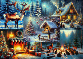 Kaartenset Kerst schilderijen