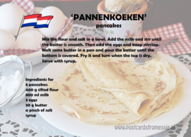 Recipe postcard - Pannenkoeken