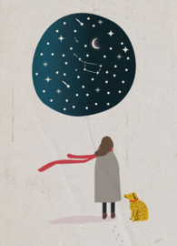 Girl with star balloon