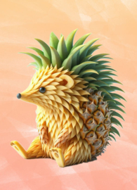 Fruit animals - Pineapple hedgehog