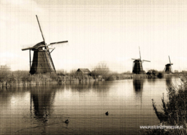 Sepia fotokaart Molens