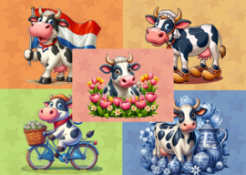 Postcard set Dora the cow