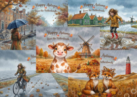 Postcard set Happy Autumn from the Netherlands