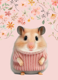 Hamster with sweater