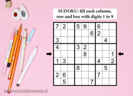 Sudoku ansichtkaart  3