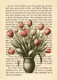 Lente vintage boekenkaart - Tulpen