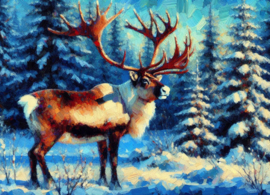 Christmas painting - Reindeer