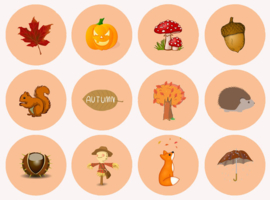 Autumn stickers