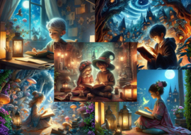 Postcard set Fairytale book illustrations