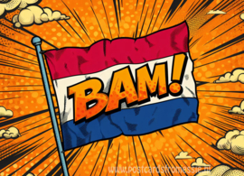 Stripboek ansichtkaart - Nederlandse vlag