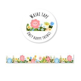 Masking tape Happy flowers