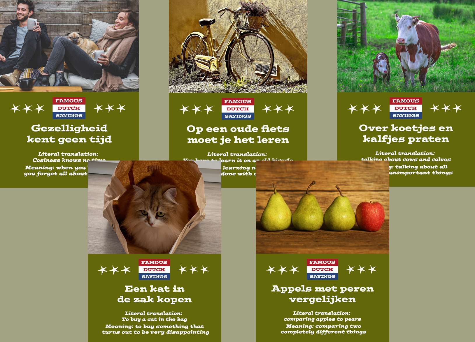 Kaartenset Famous Dutch Sayings