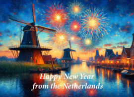 Happy New Year from the Netherlands - Windmill