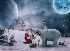 Kerstman met ijsbeer