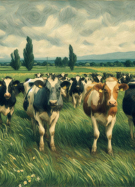 The Netherlands in van Gogh style - Cows