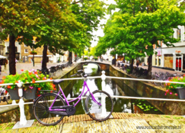 Watercolour postcard - Bicycle