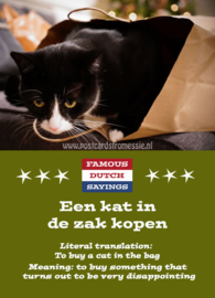 Famous Dutch Sayings - Een kat in de zak kopen