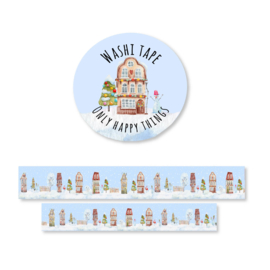 Masking tape Christmas houses