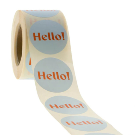 Ronde sticker Hello! 10 stuks