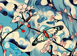Japanse kunst - Vlinder