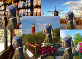 Postcard set Vermeer girl