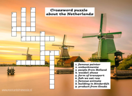 Kruiswoordpuzzel ansichtkaart Nederland