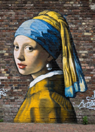 Graffiti postcard - Girl with the pearl earring