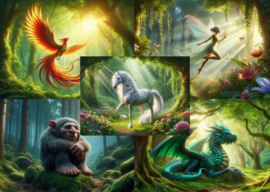 Postcard set - Mythical creatures