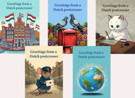 Postcard set - Dutch postcrosser