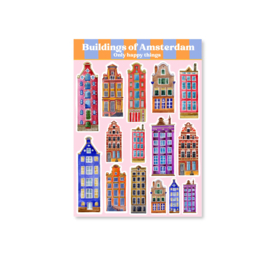 Buildings of Amsterdam stickers